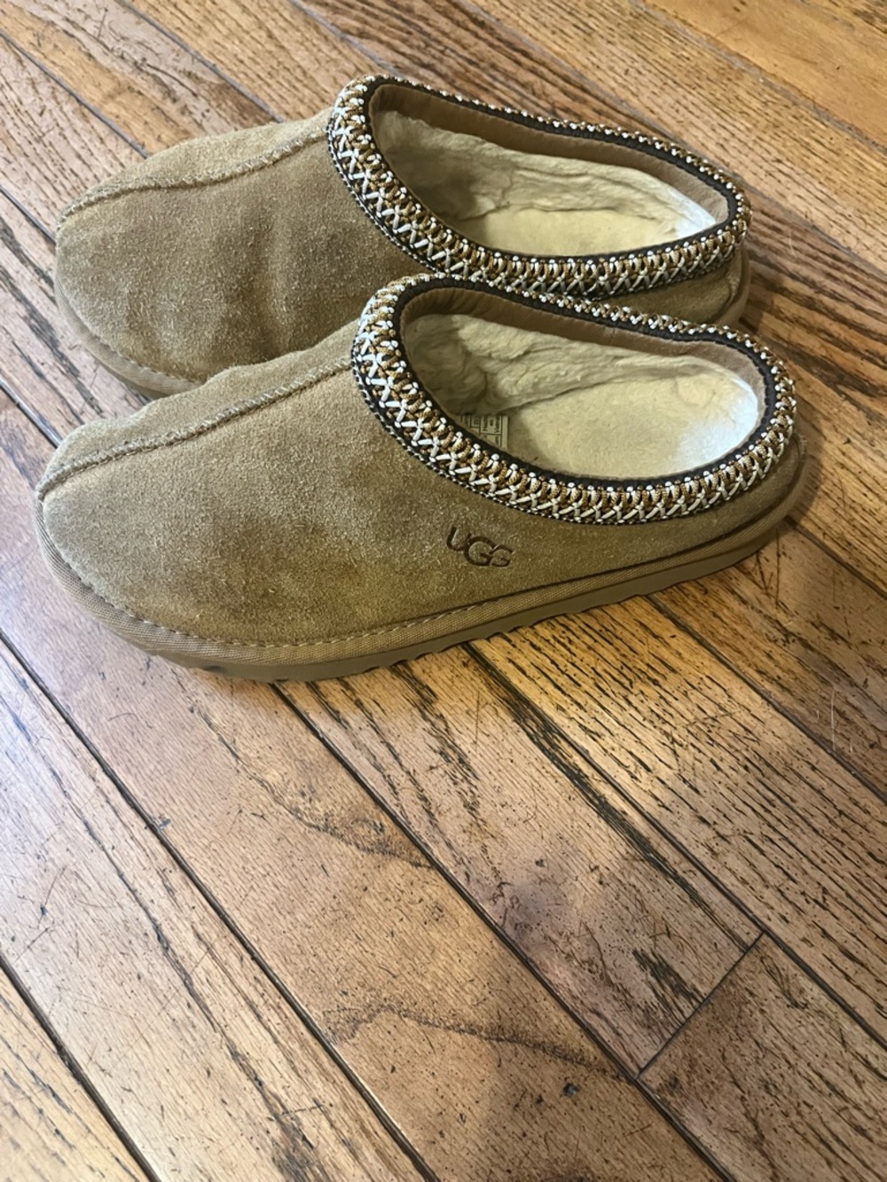 Girls Ugg Tan Tasman Slides - Picture 3 of 5